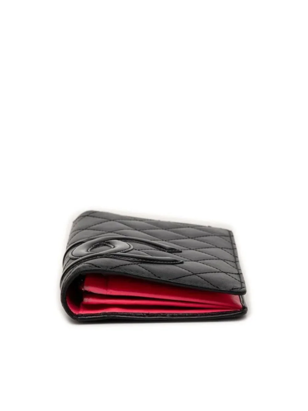Chanel Cambon Line CC Logo Wallet Black Leather